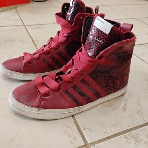 Adidas Originals Blue Haze Hi Top Snakeskin Retro Superstar Basketball Size 8